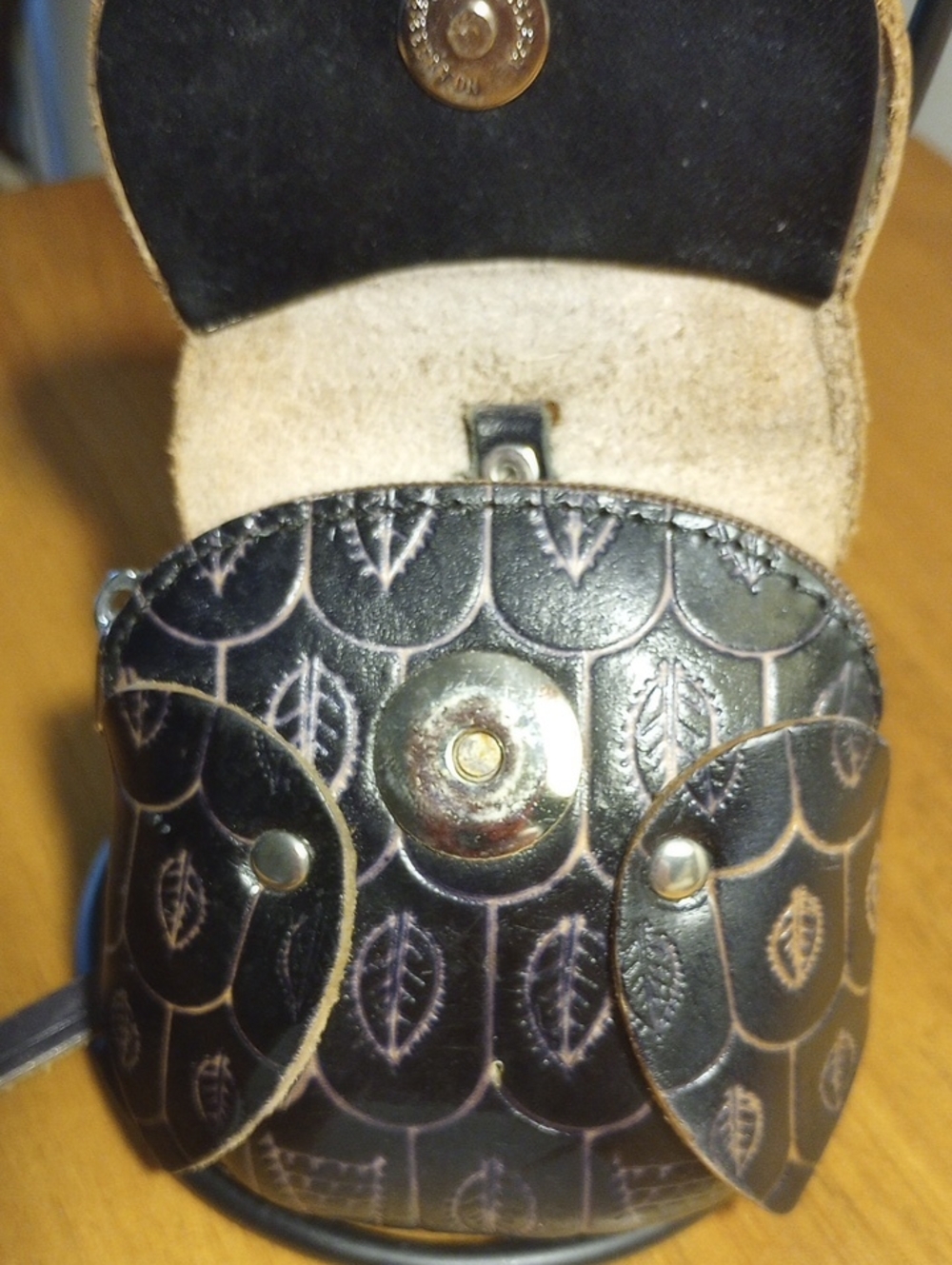 Leather Owl Coin Purse - Picture 3 of 5